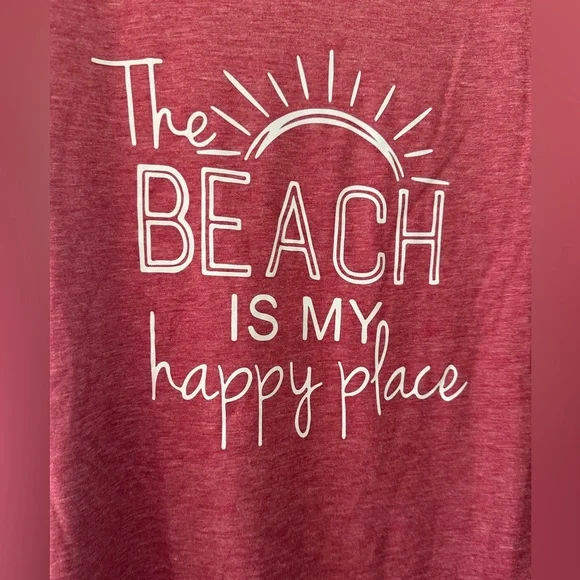 🔥🌞Graphic Tee - 'The Beach is My Happy Place' - Picture 2 of 5